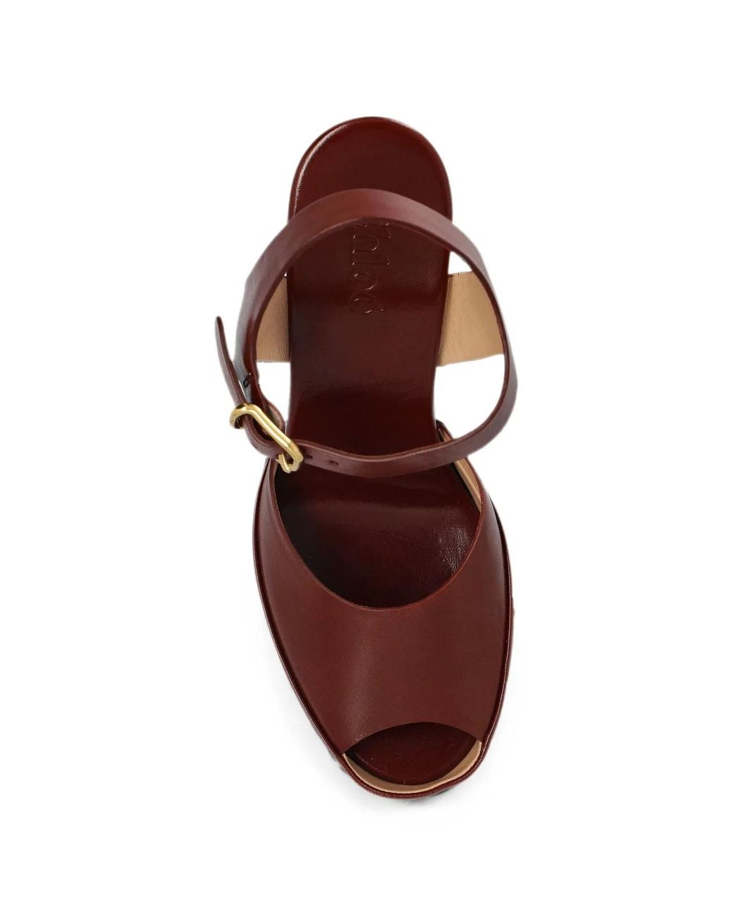 Chloé Brown Meret Stud-Embellished Sandals