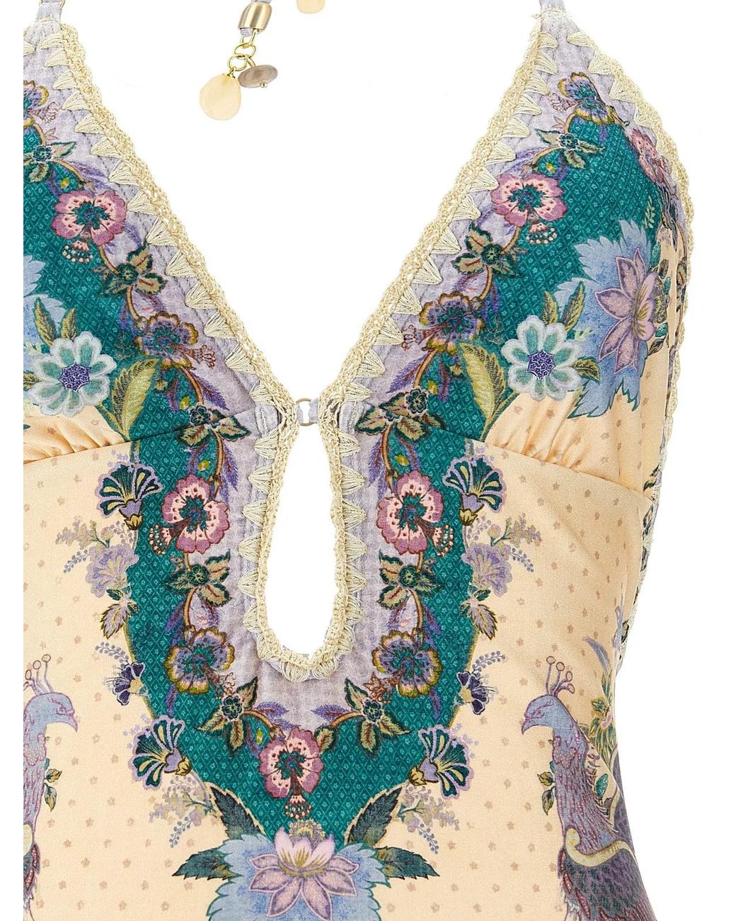 Zimmermann Blue Polyamide One-Piece Swimsuit