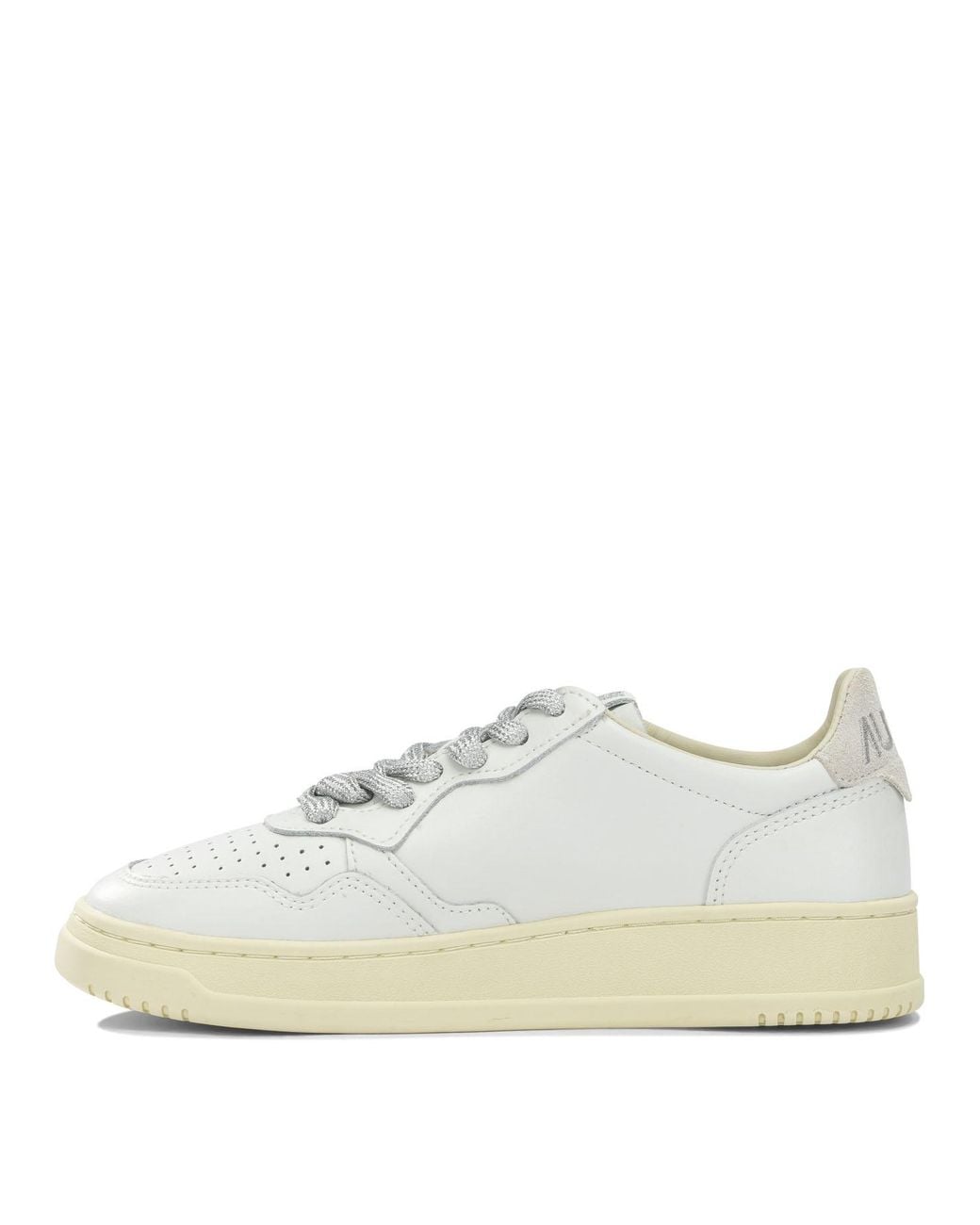 Autry White "Medalist Low" Low-Top Sneakers