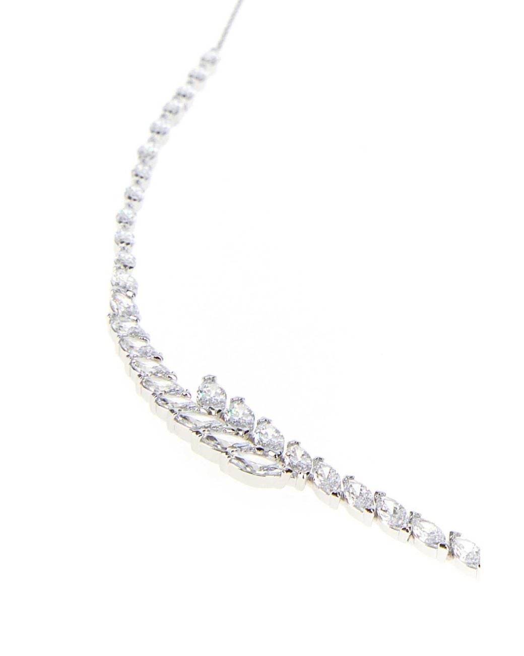 Swarovski White Mesmera Metal Necklace (38 Cm)