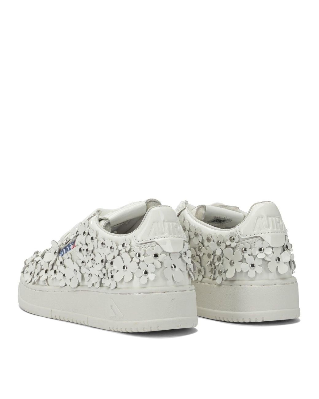 Autry White "Medalist Low Blooming" Sneakers