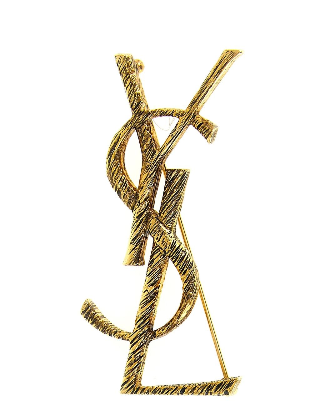 Saint Laurent Metallic 'Monogram' Earrings