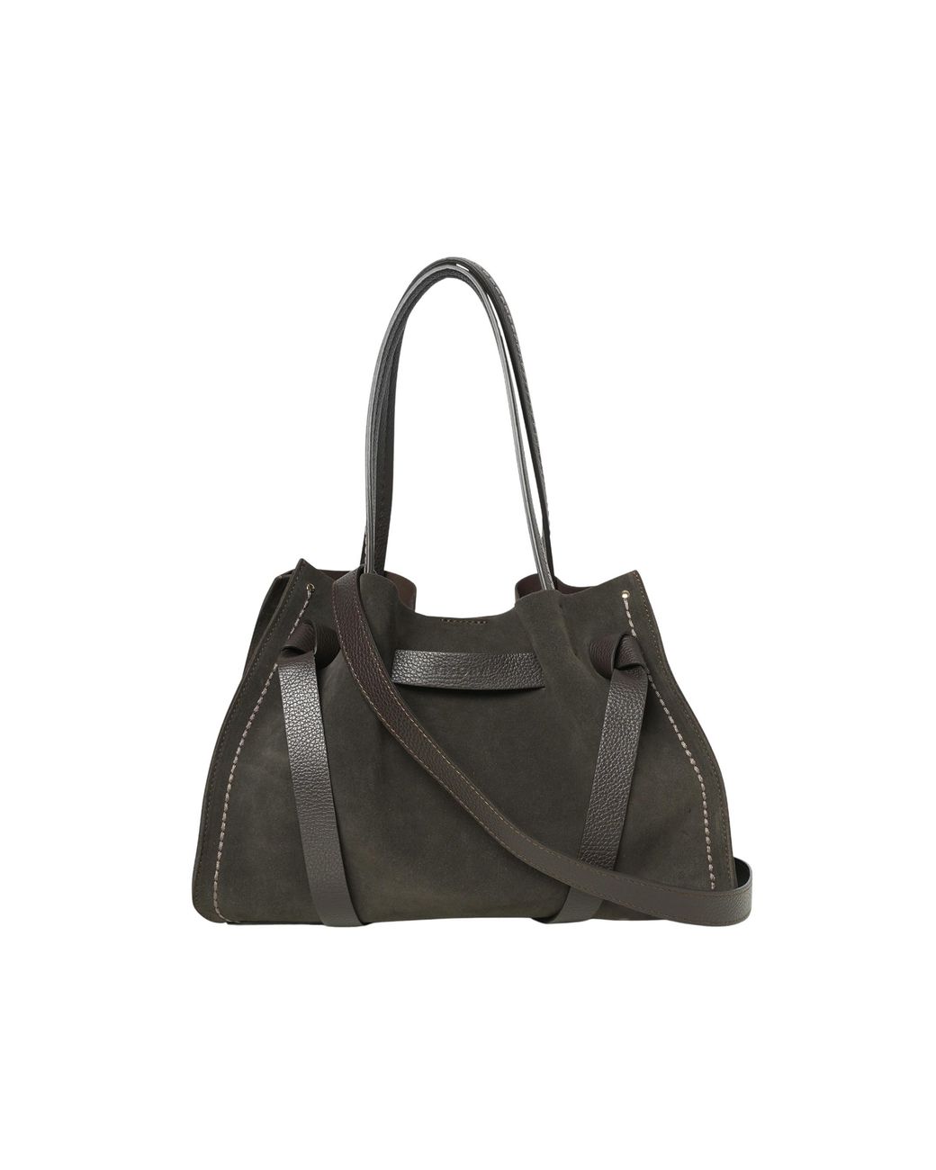 VISONA Black Visona Leather Handbag