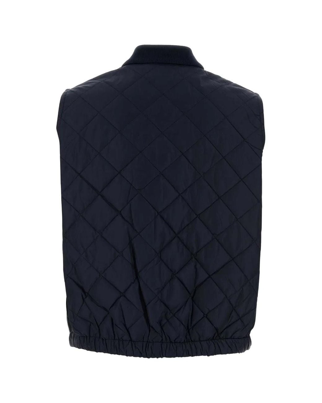 Prada Blue Mandarin Collar Jacket