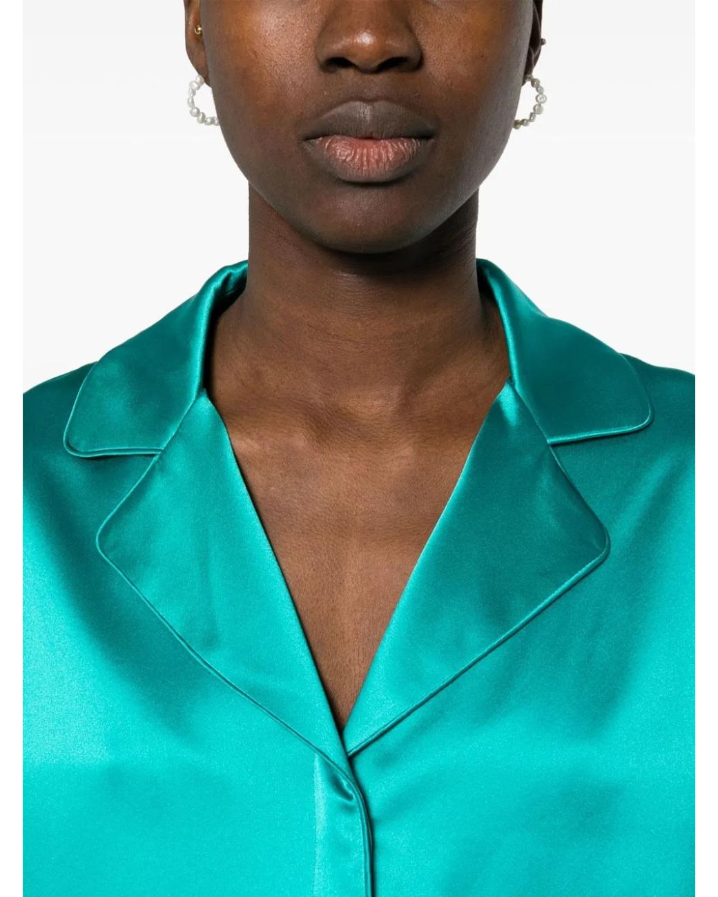 Max Mara Blue Silk Tunic