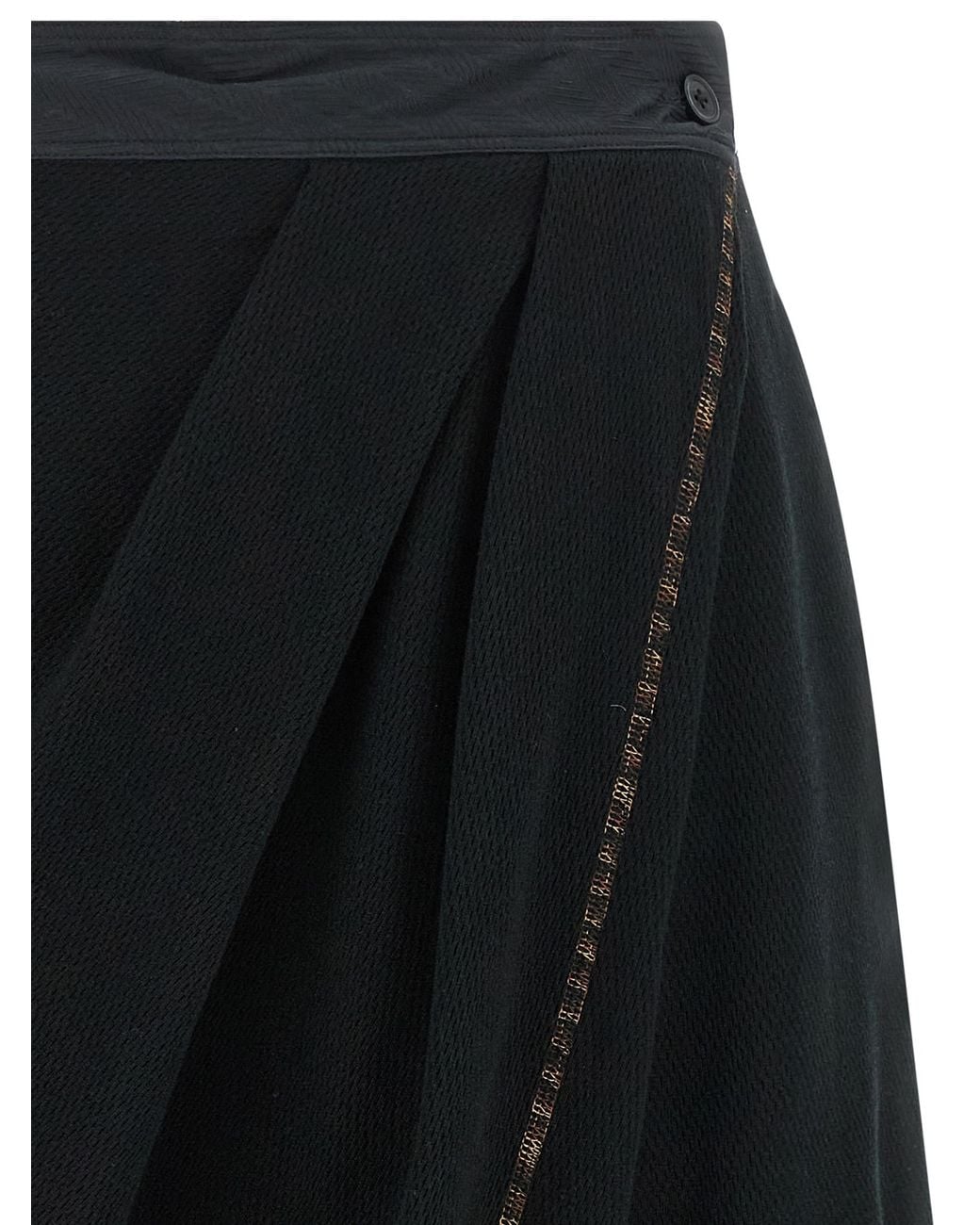 Kiko Kostadinov Black 'Petrel' Culotte Bermuda Shorts