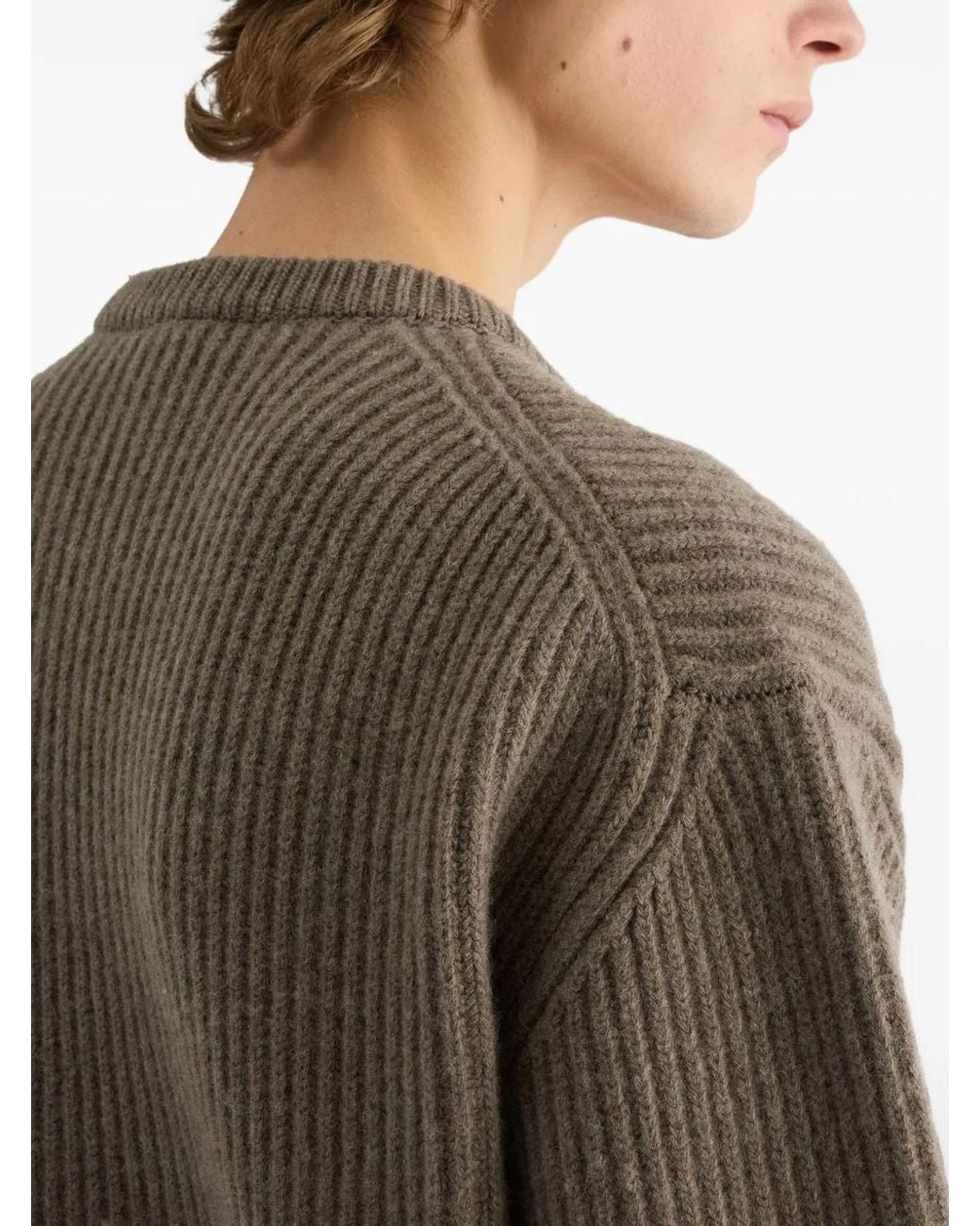 Jil Sander Brown Wool Sweater for men
