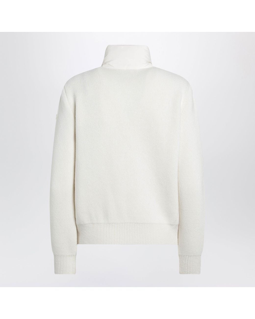 Moncler White Padded Zip-Up Cardigan
