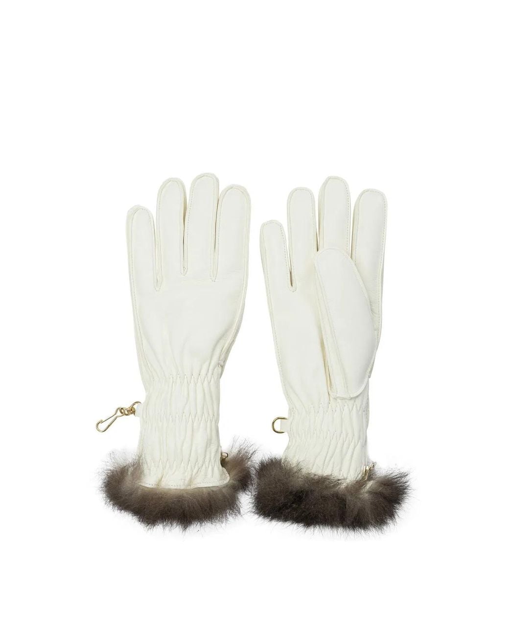 Restelli White Ski Gloves "269"