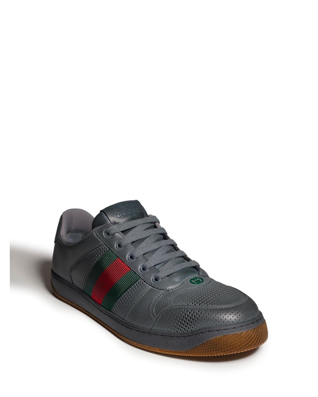 Gucci Black Worn-Out Effect Screener Sneakers for men
