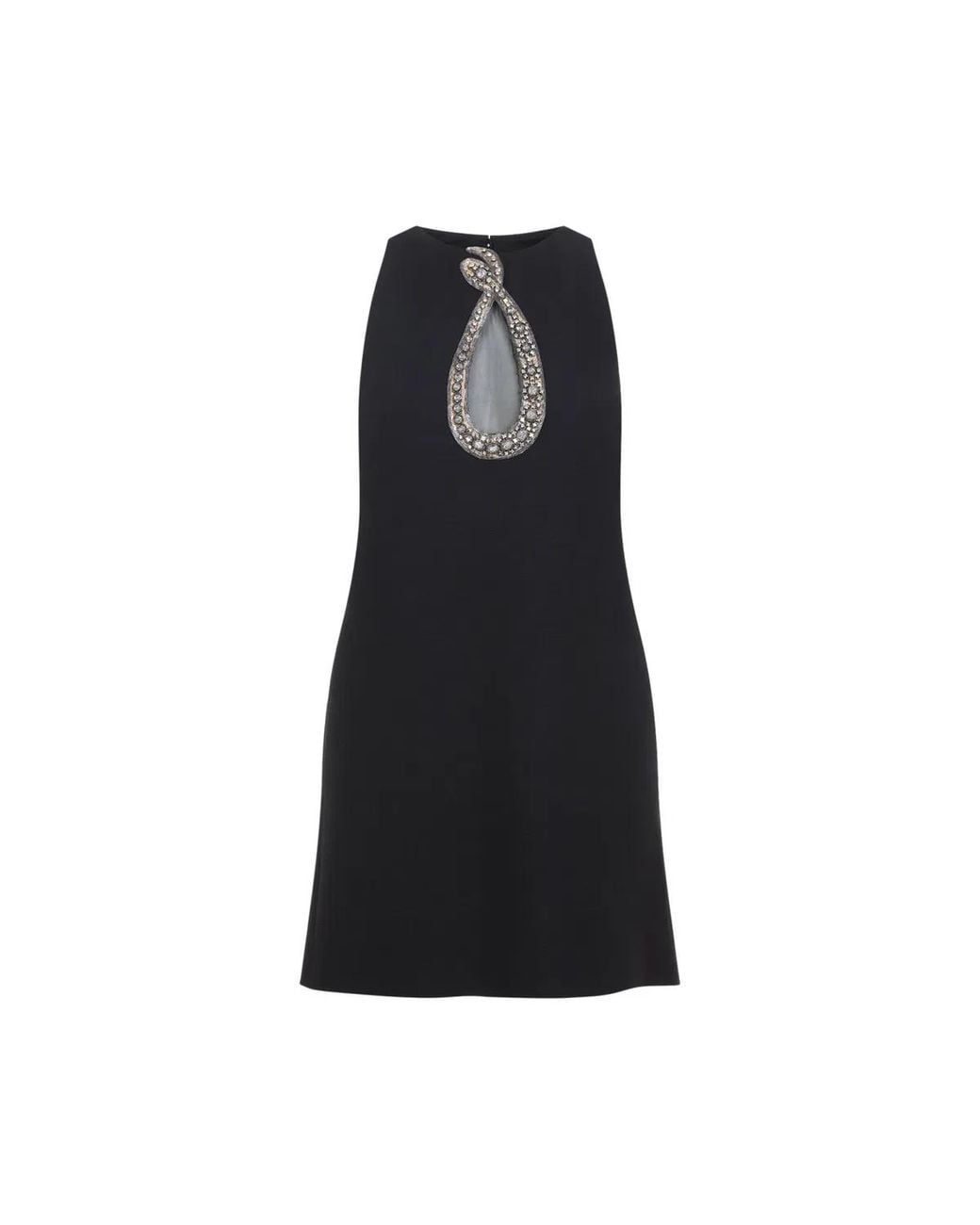 Valentino Black Abito Mini Ricamato
