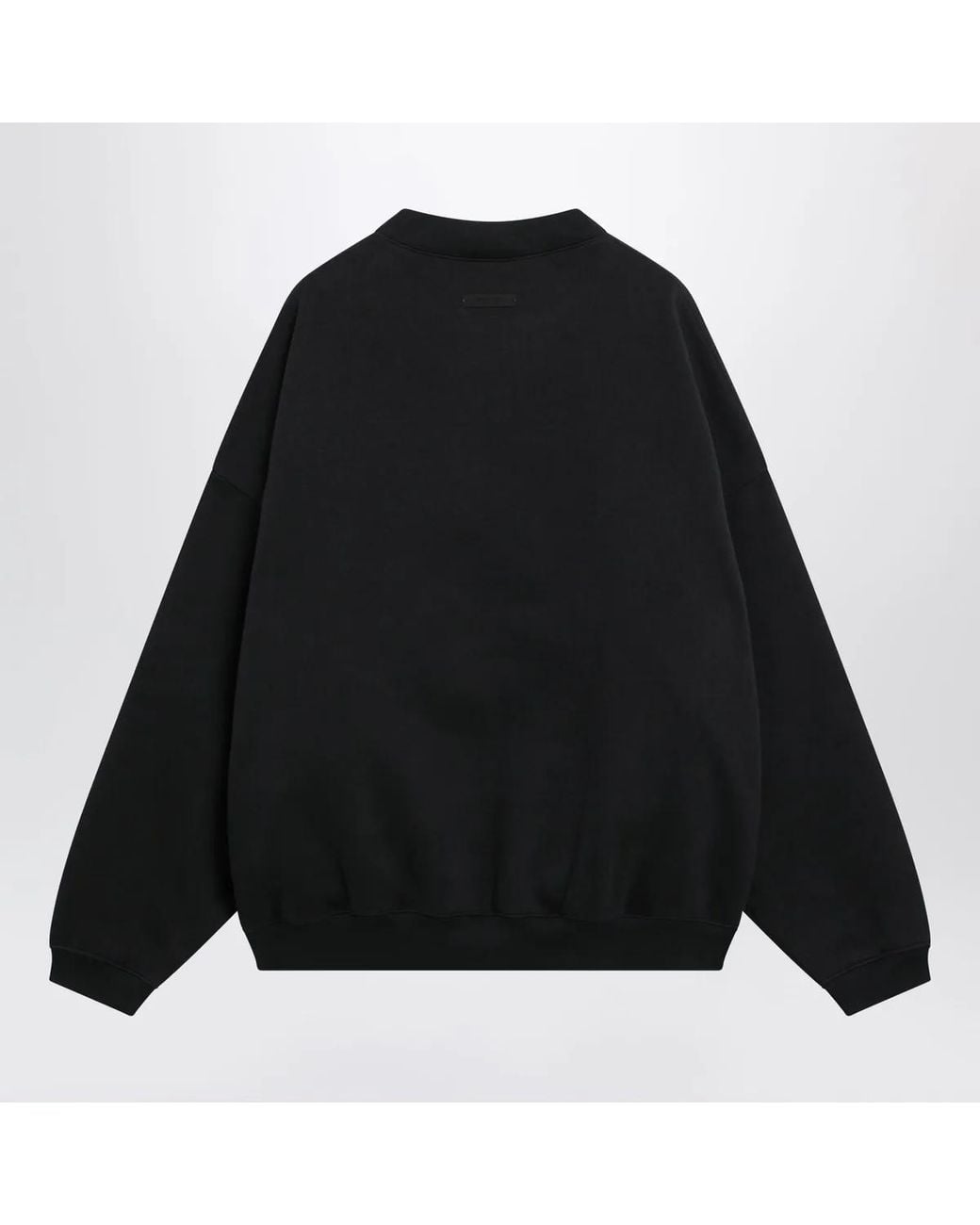 Fear Of God Black Cotton Fleece Sweatshirt With Logo Embroidery for men