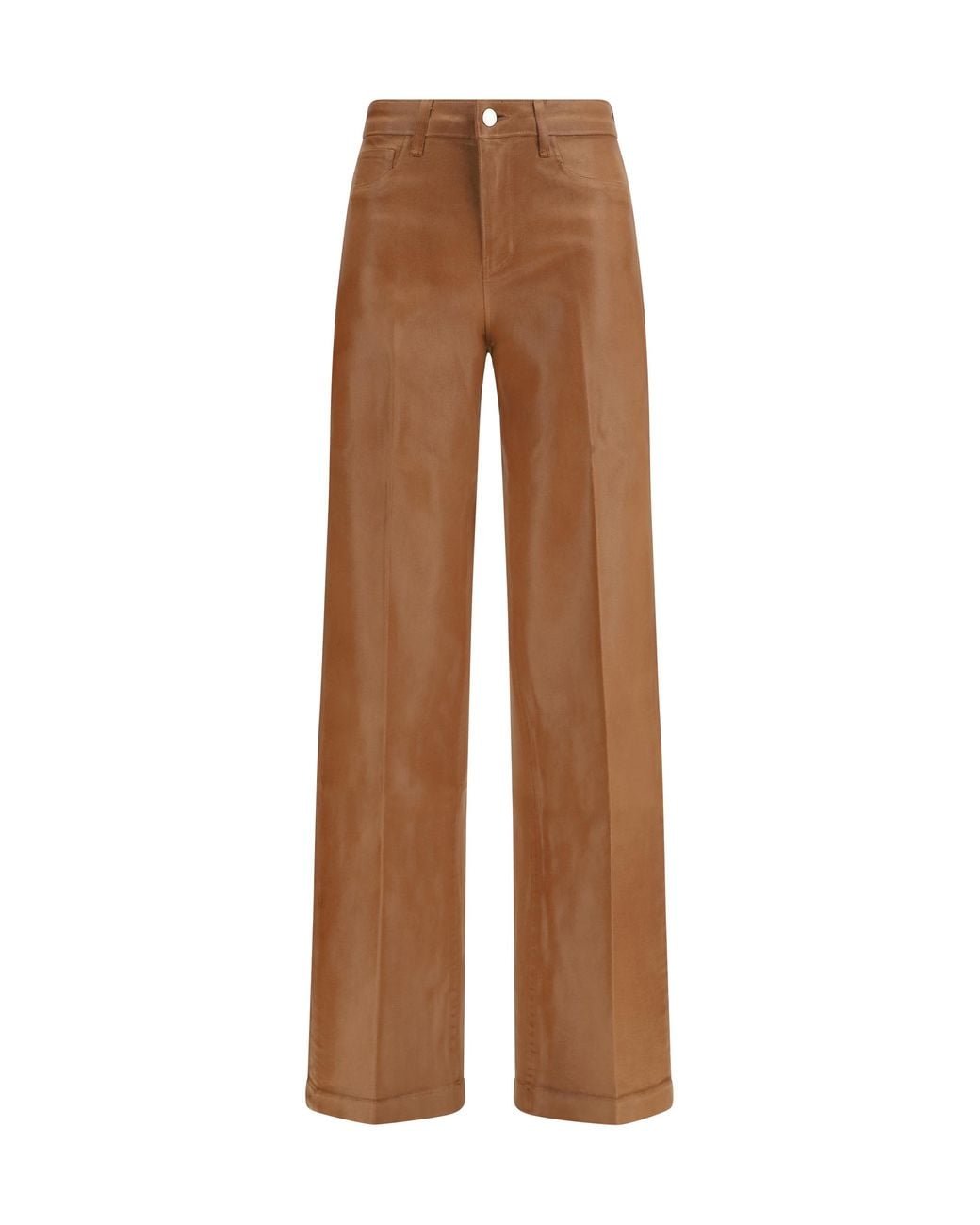 L'Agence Brown Wide Leg Jeans Clayton