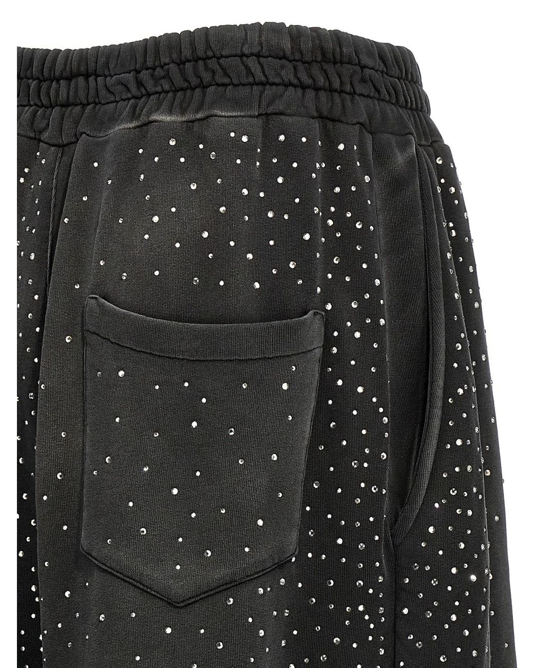 GIUSEPPE DI MORABITO Black Rhinestone Joggers