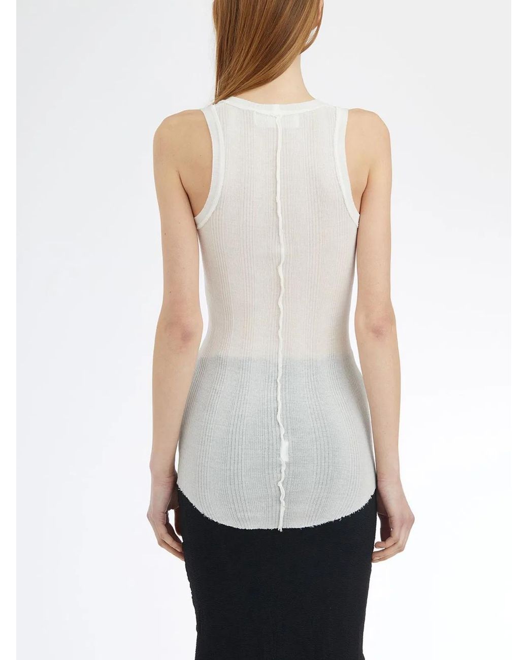 Marc Le Bihan White Cotton Tank Top