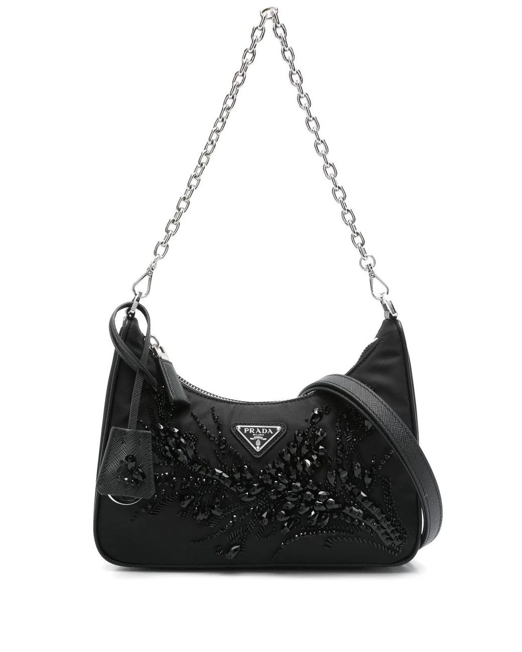 Prada Black Econyl Detachable Straps