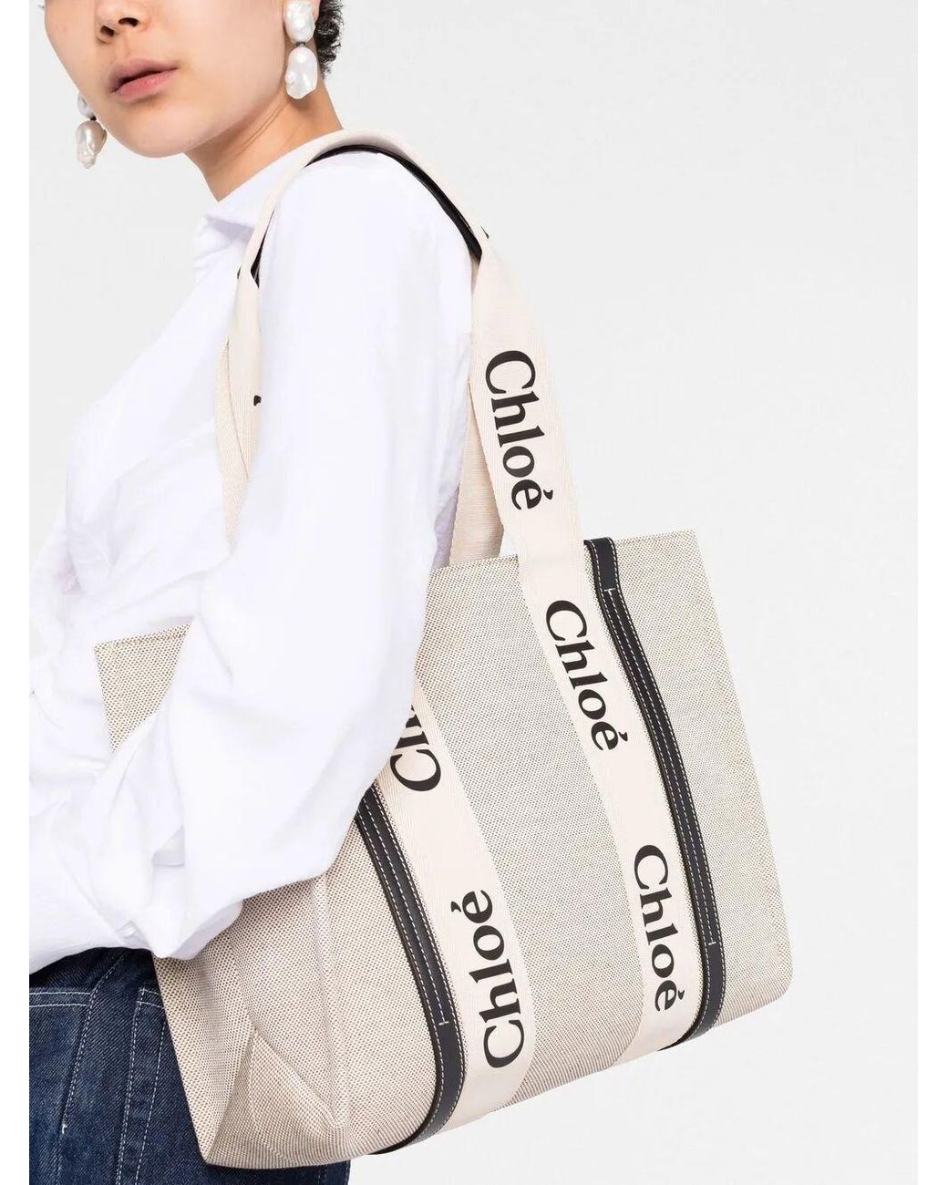 Chloé White "Woody" Bag