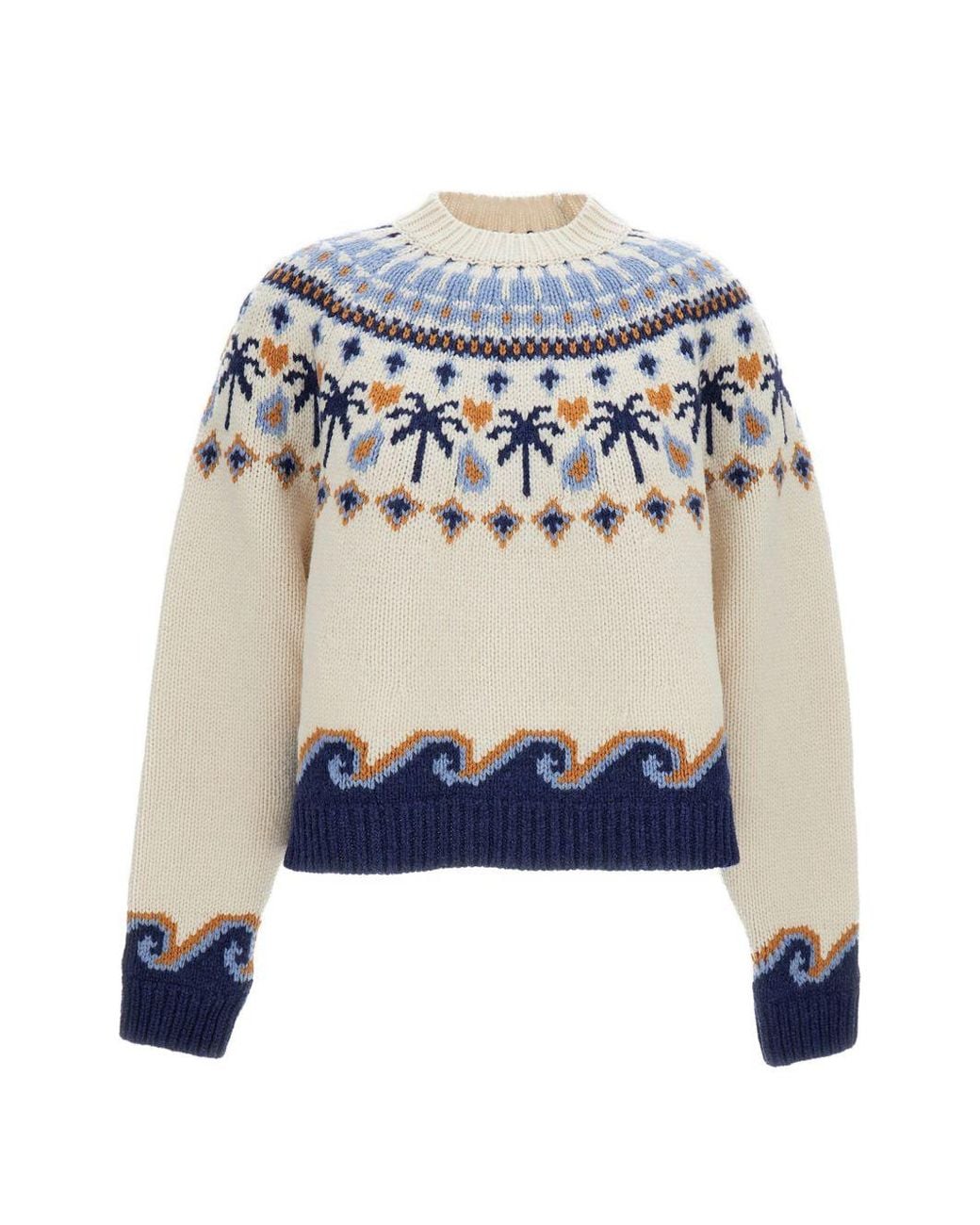 Alanui Blue Wool Sweater