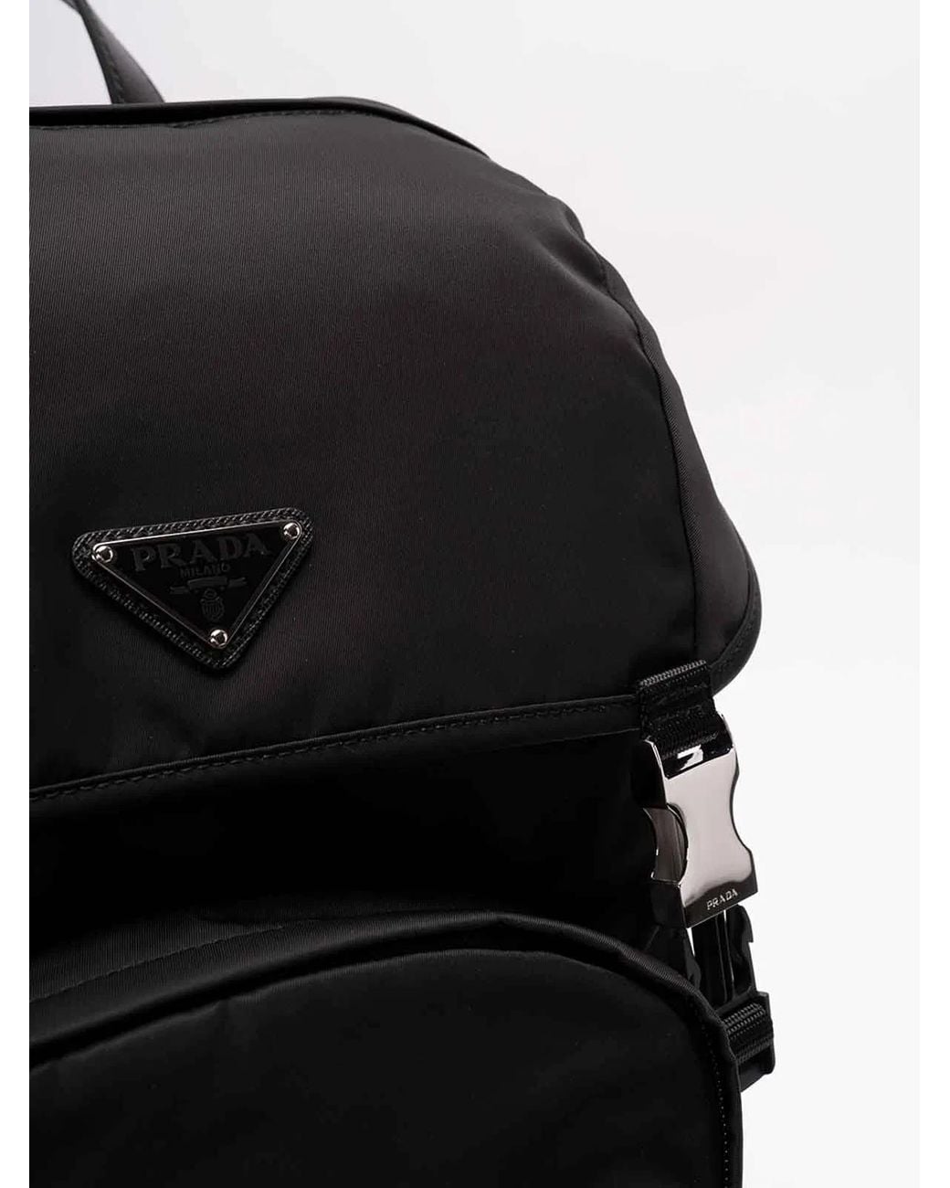 Prada Black Leather Backpack for men