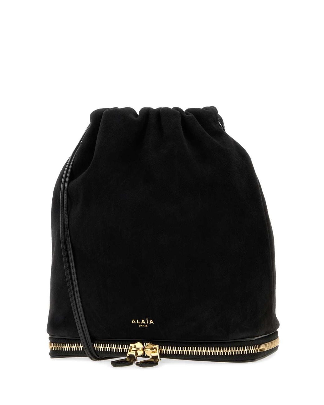 Alaïa Black Alaia Suede Le Pochon Bucket Bag