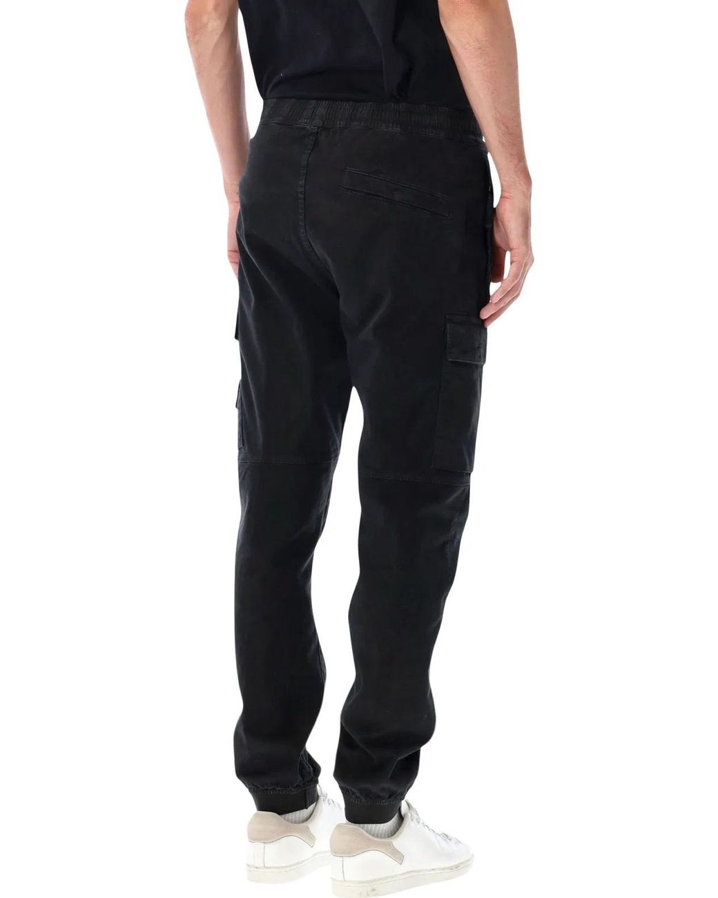 Stone Island Black Organic Cotton Joggers for men