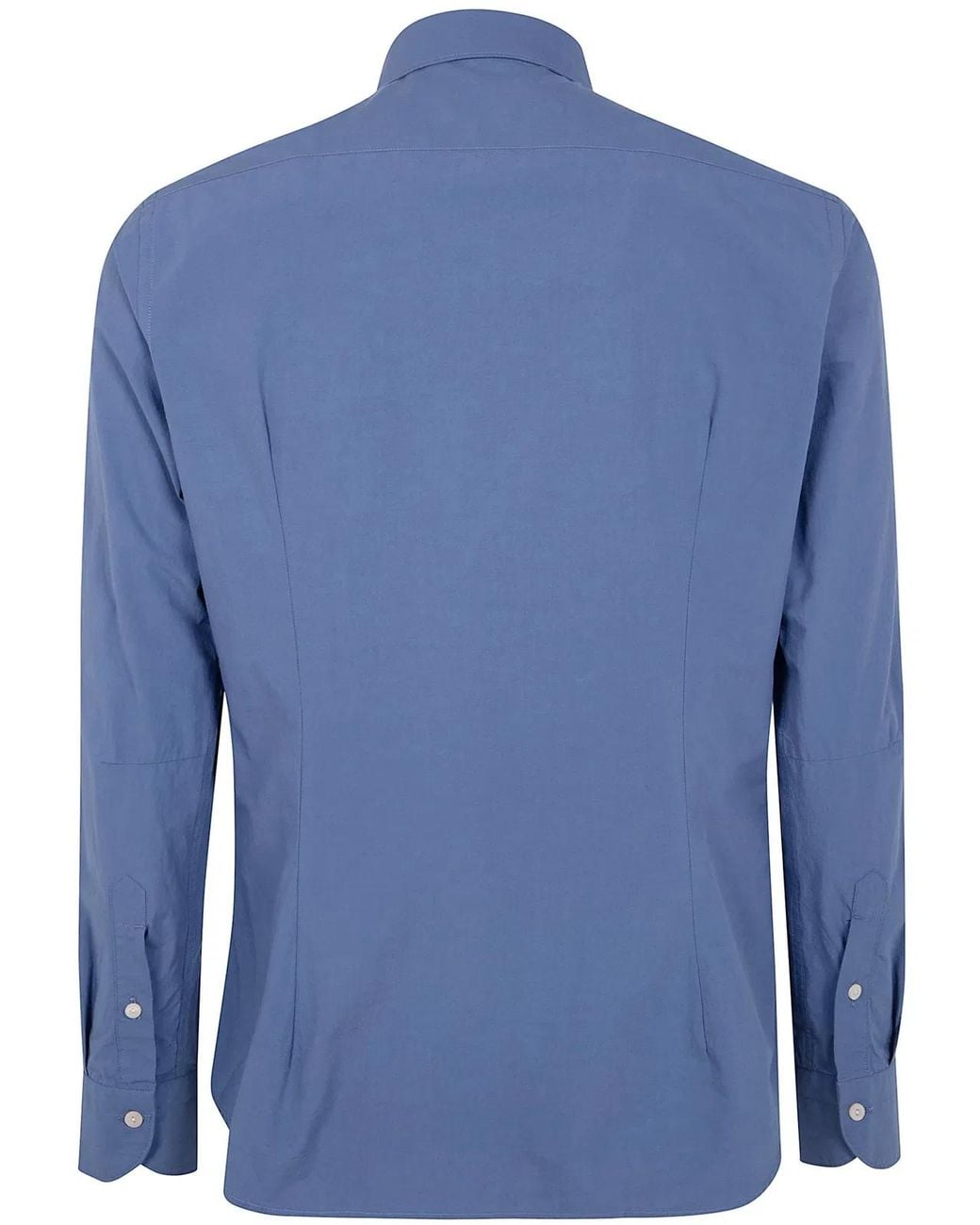 Tintoria Mattei 954 Blue Slim Poplin Shirt for men