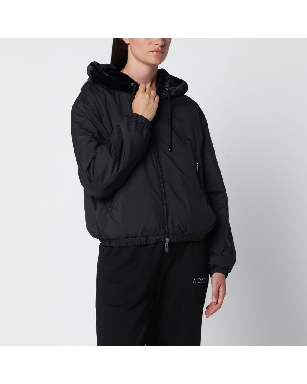 Moose Knuckles Black Eaton Bunny Reversible Jacket
