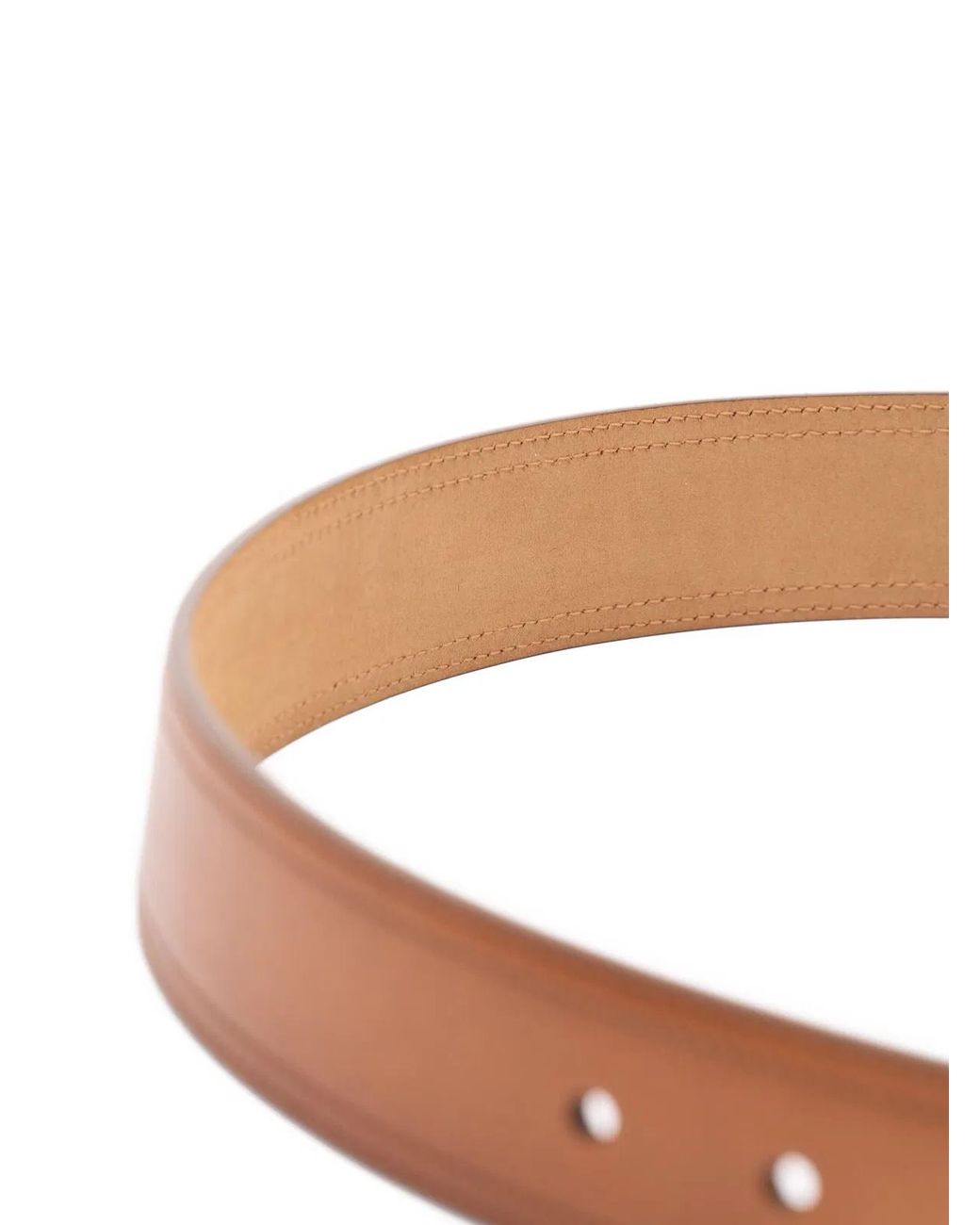 Miu Miu Brown Logo-Embossed Leather Belt