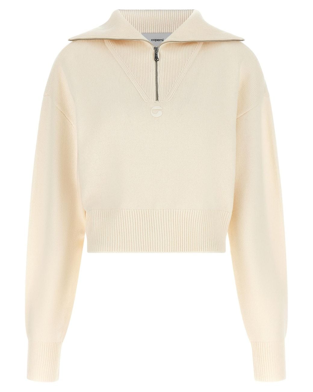 Coperni White Half-Zip Sweater