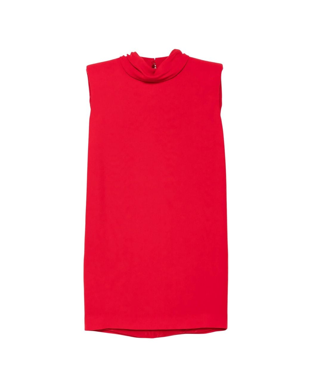 Valentino Red Cut-Out Cowl-Neck Dress