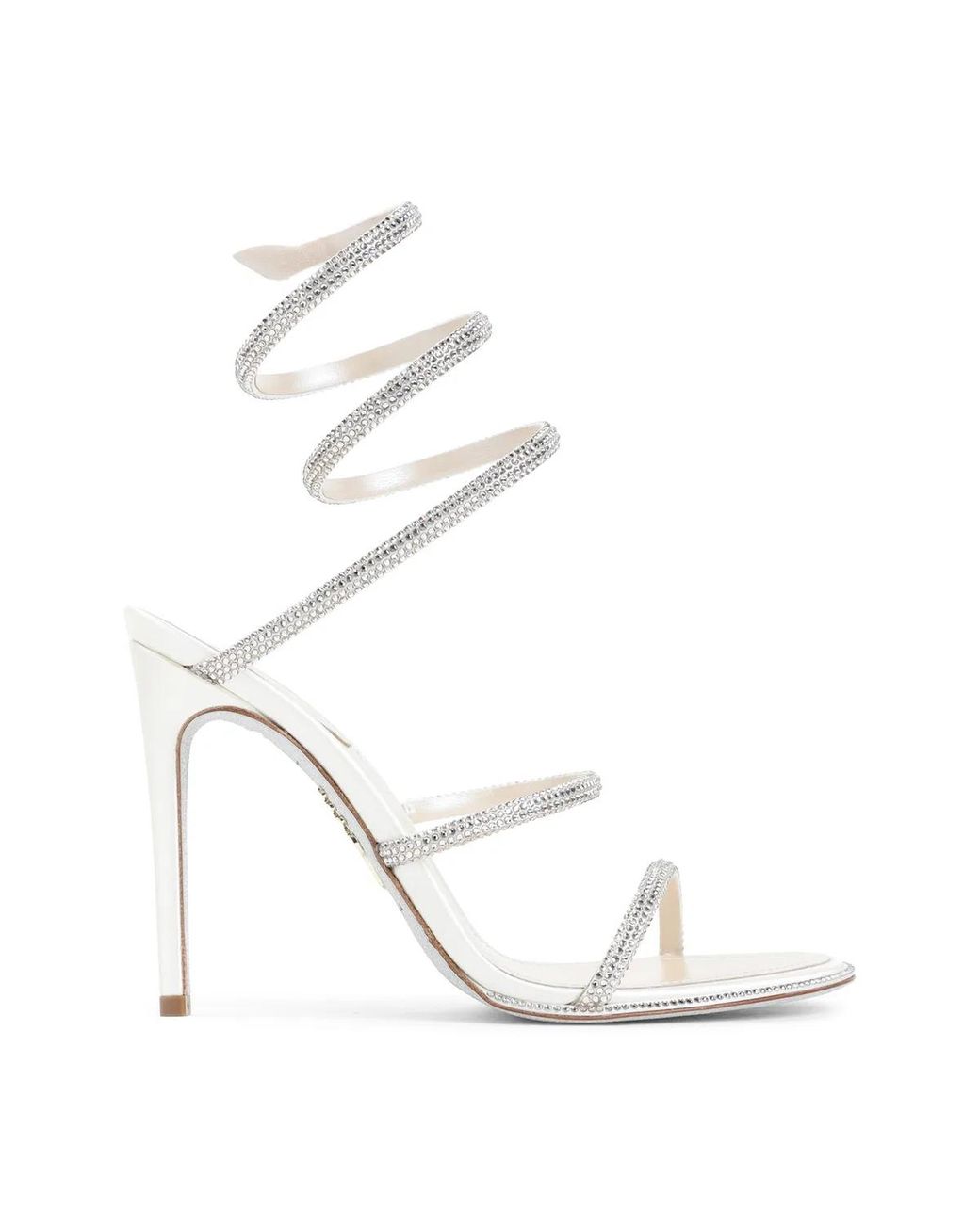 Rene Caovilla White High Heel Sandals