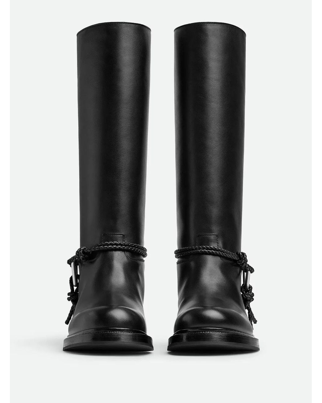 Bottega Veneta Black James Knee-High Calfskin Boots