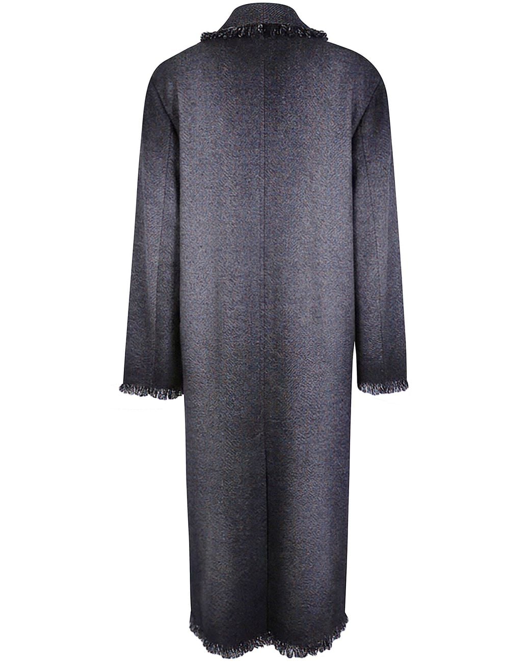 Avant Toi Blue Hand Painted Herringbone Coat