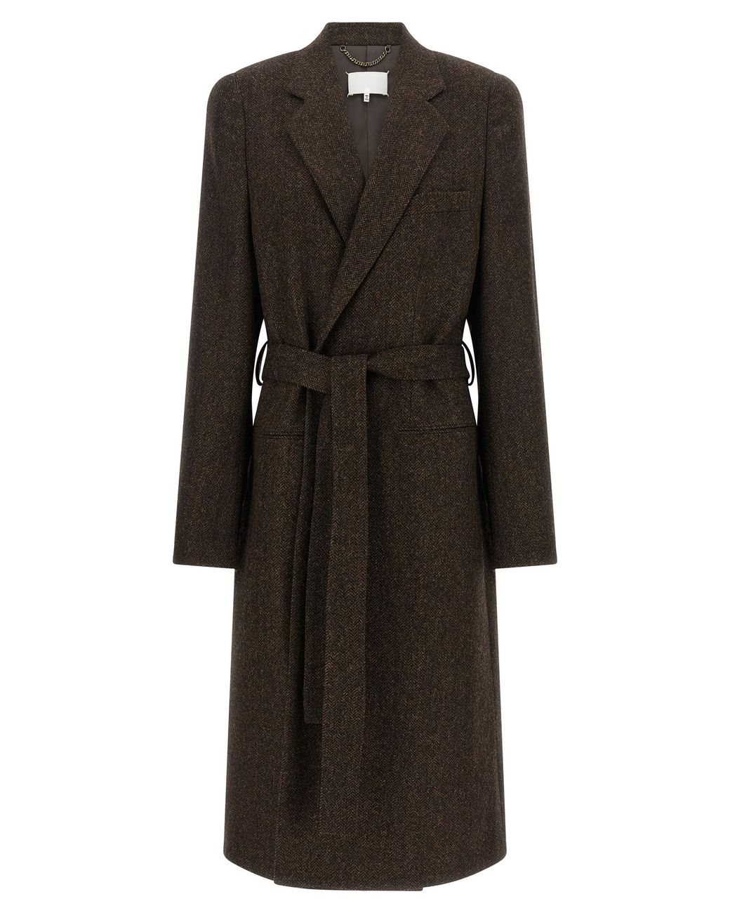 Maison Margiela Black 'Four Stitches' Coat for men