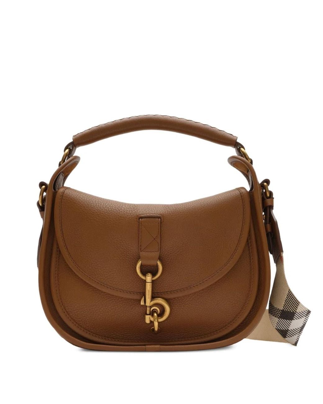 Burberry Brown Small B Clip Messenger Bag