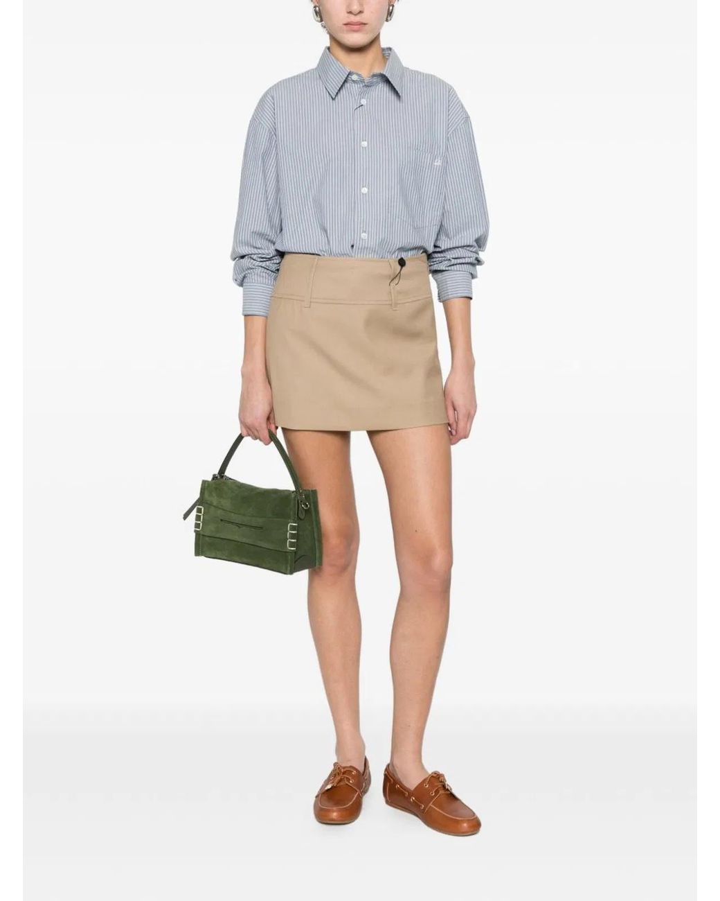DUNST Gray Striped Cotton Shirt