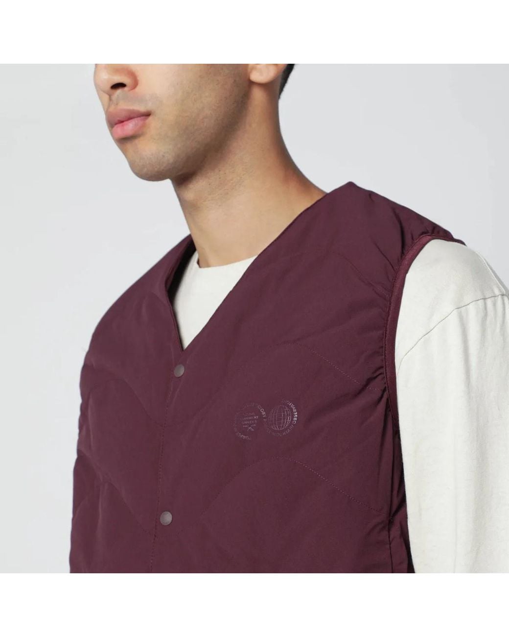 Purple Mountain Observatory Purple Wine-Colored Nylon Vest for men