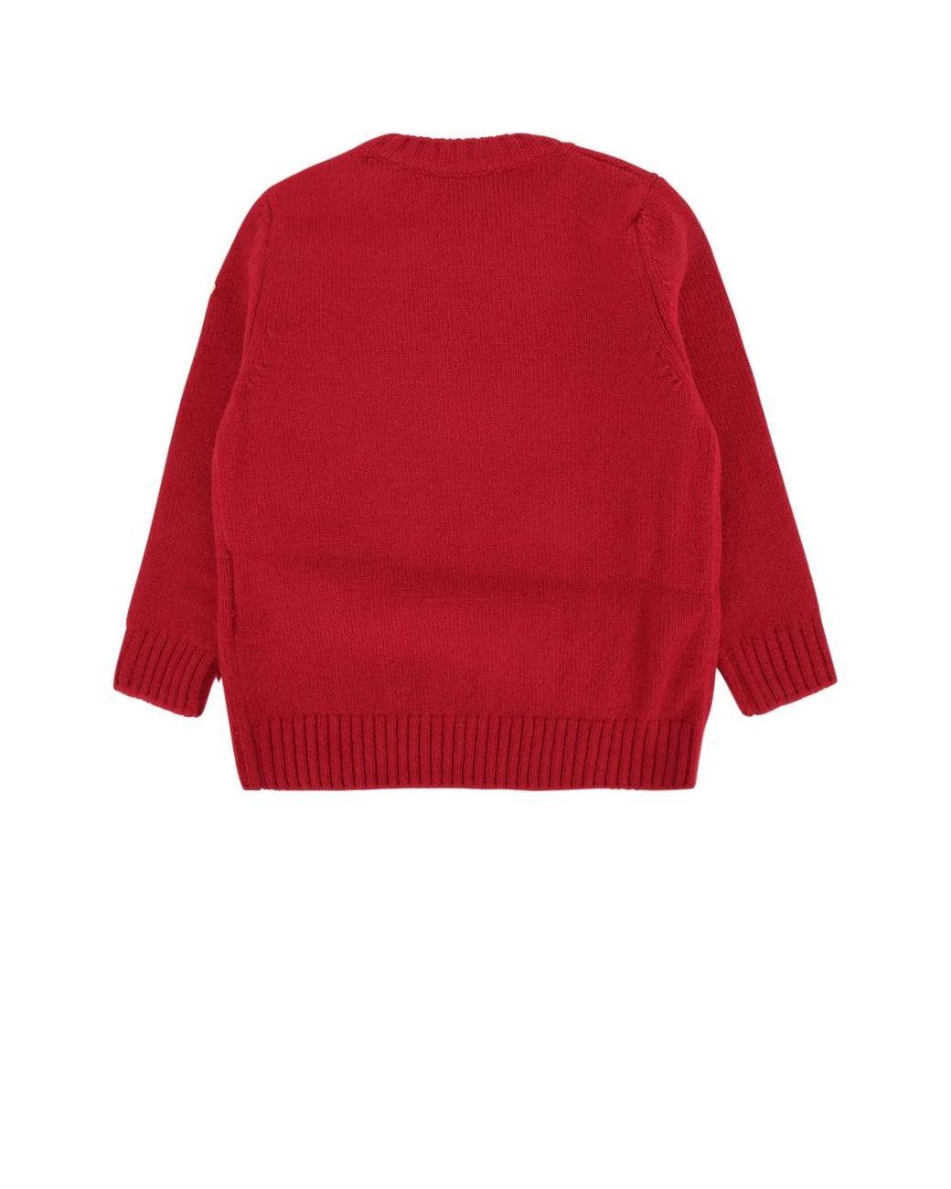 Moncler Red Kids Crew Neck Knit Sweater