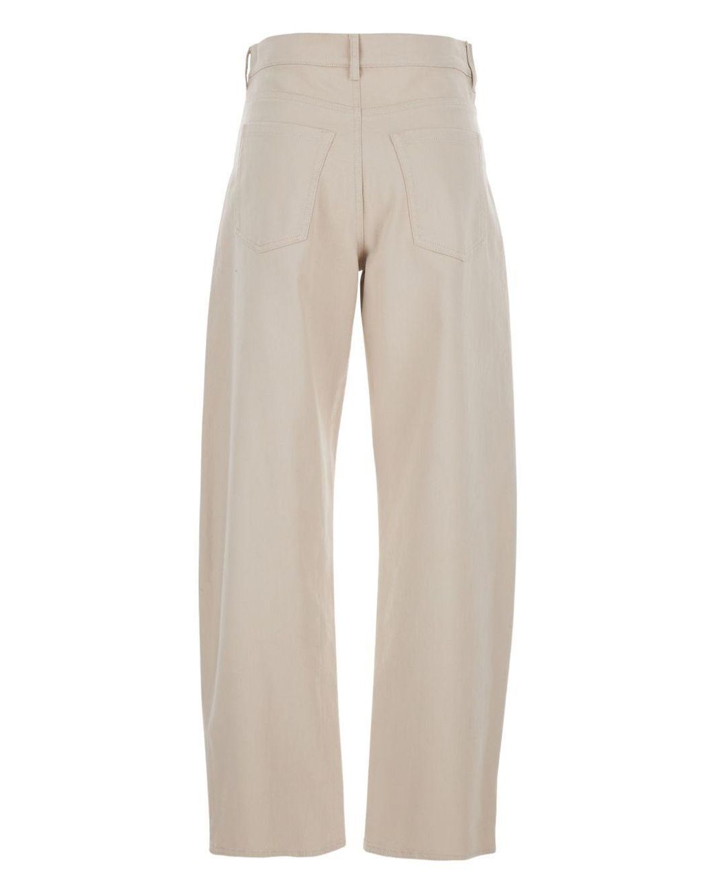 Max Mara Natural Bull Stretch Trousers Jeans Beige