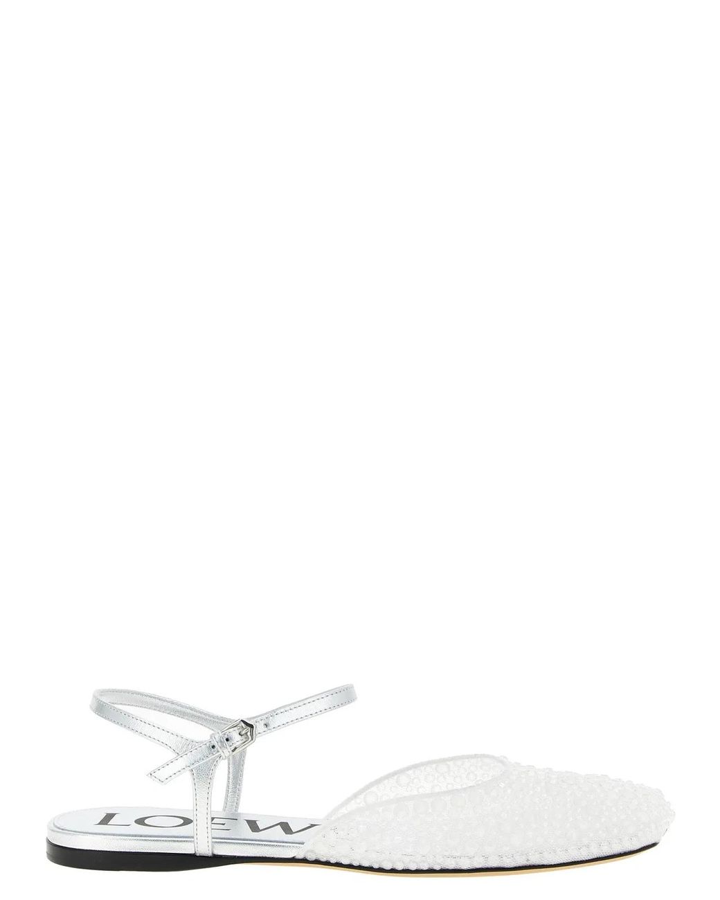 Loewe White Polyamide Ballet Flats