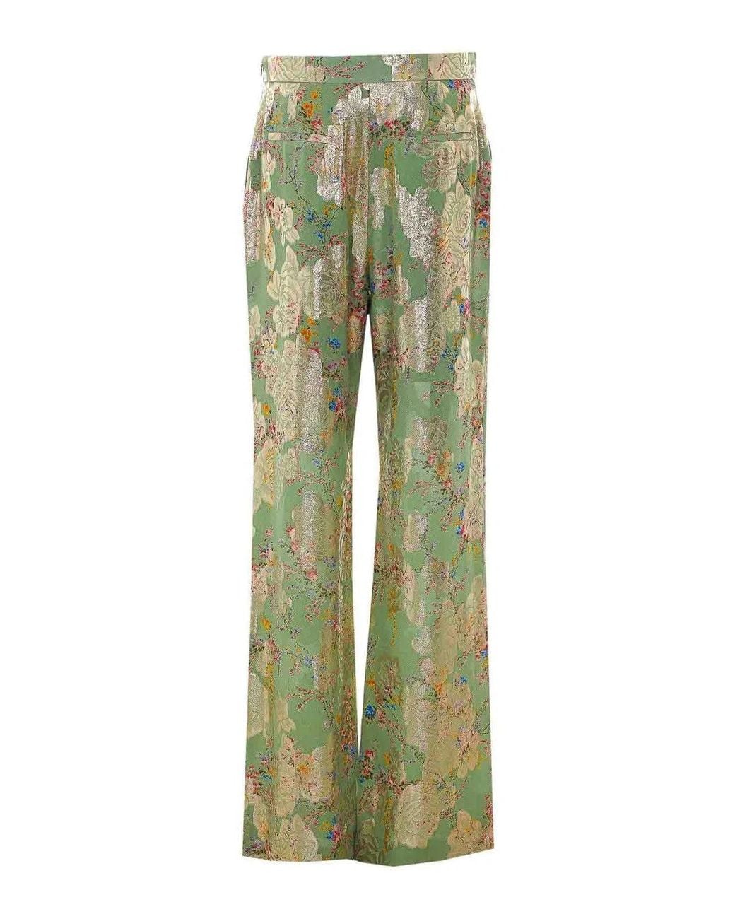 Valentino Garavani Green Apres L'Hiver Ramage Pants