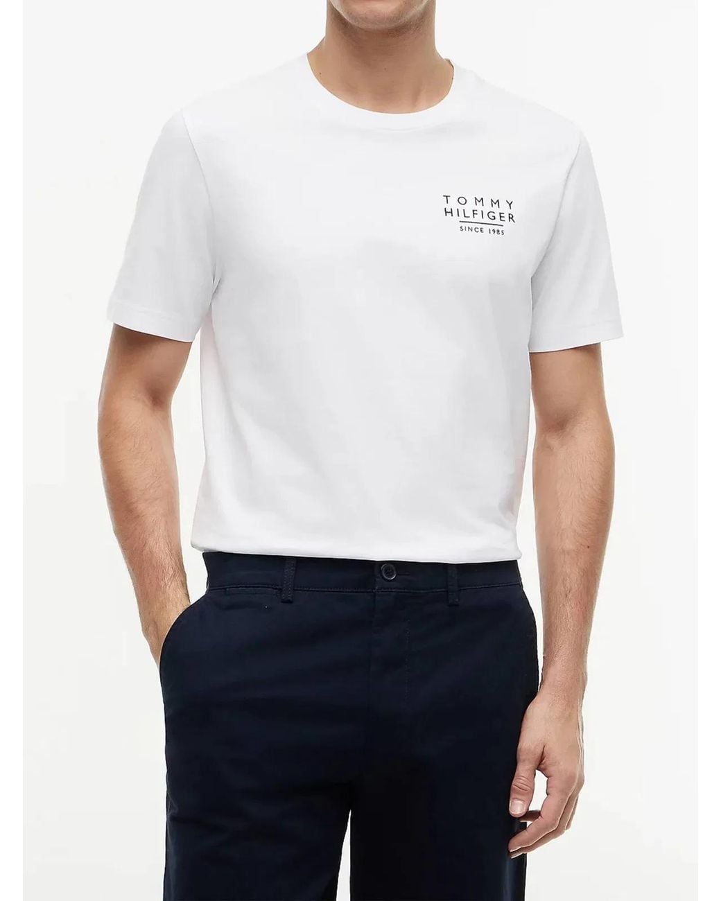 Tommy Hilfiger White American Back Graphic Reg T-Shirt for men