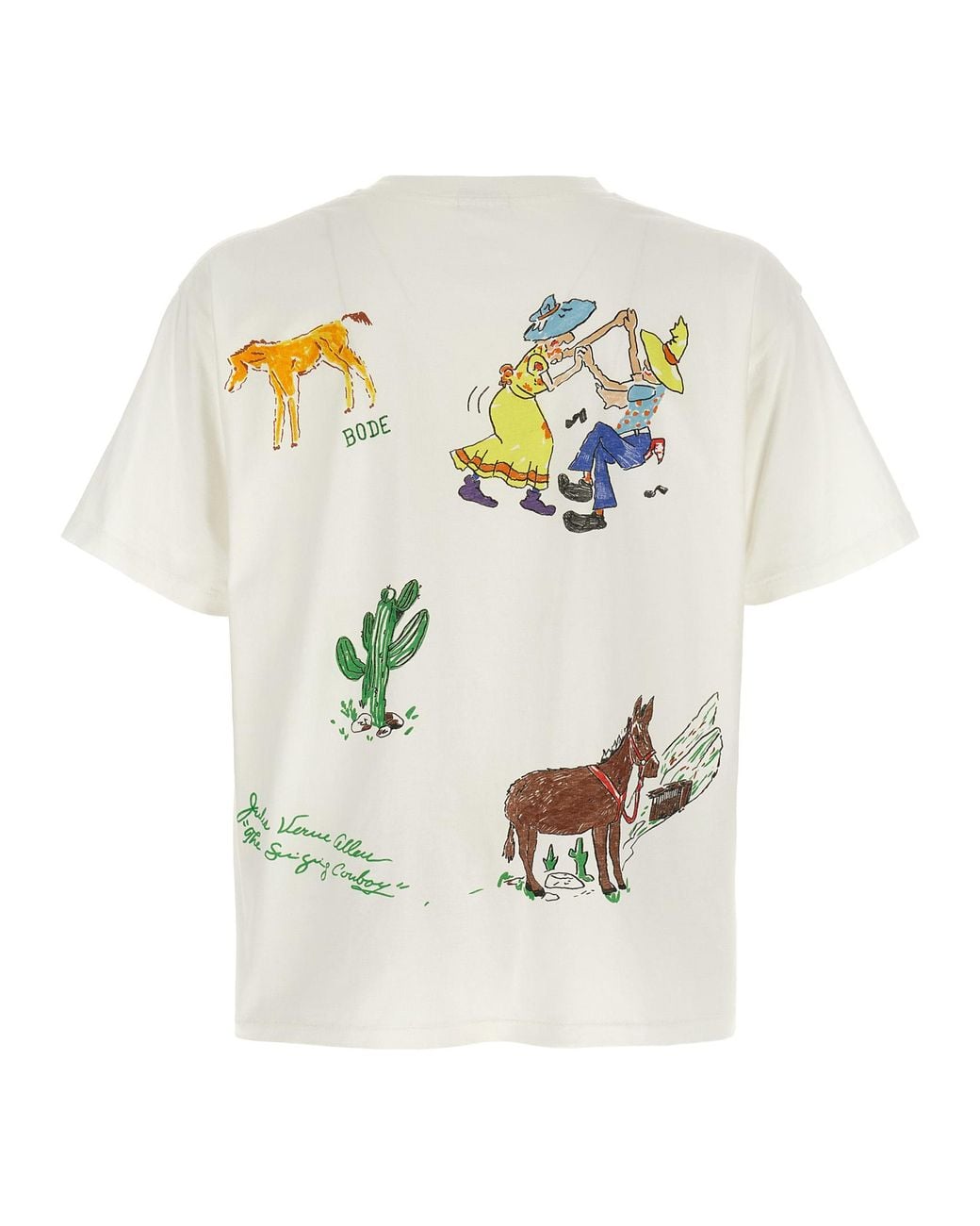 Bode White 'River City' T-Shirt for men