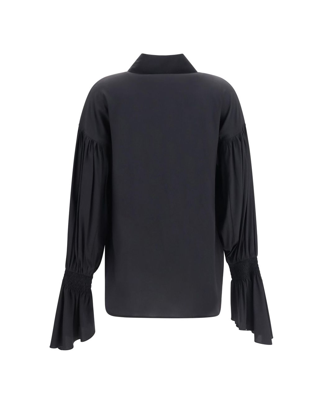 Adidas By Stella McCartney Blue Adidas By Stella Mccartney Silk-Blend Shirt With Bell Sleeves