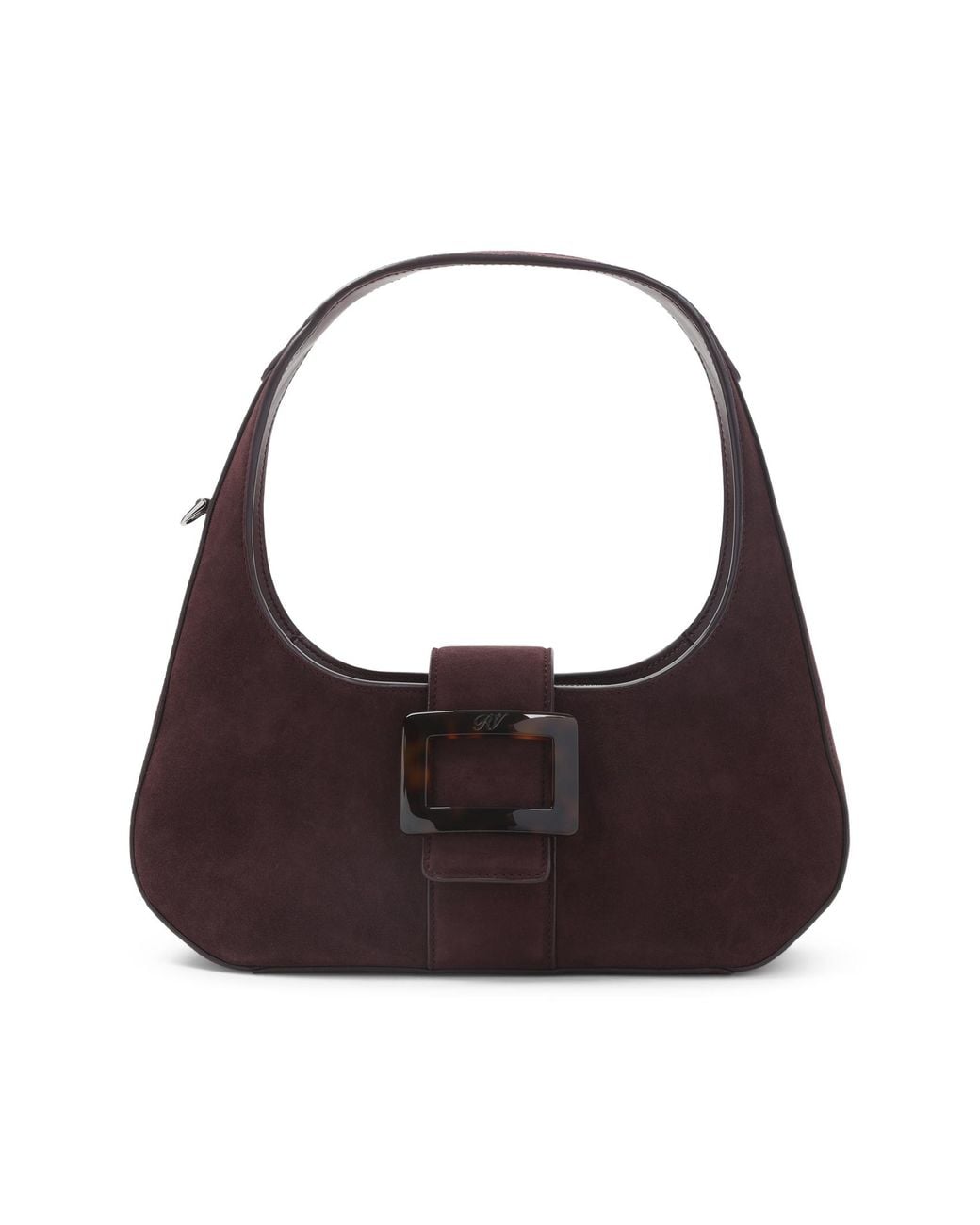 Roger Vivier Brown Mini Belle Vivier Turtle Hobo Shoulder Bag