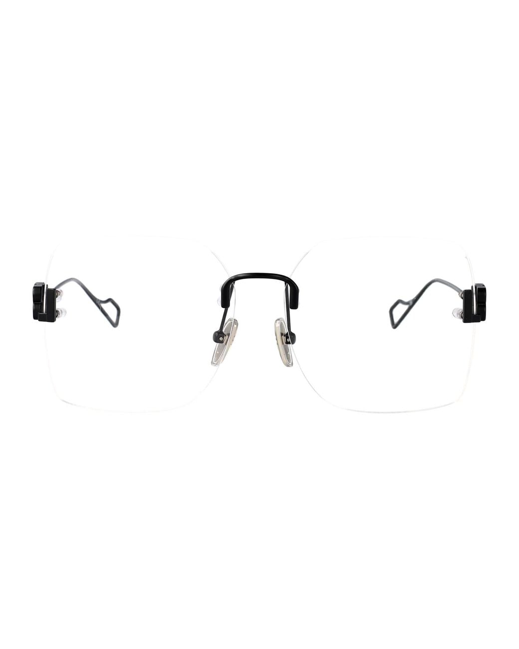 Balenciaga Black Metal Optical Glasses