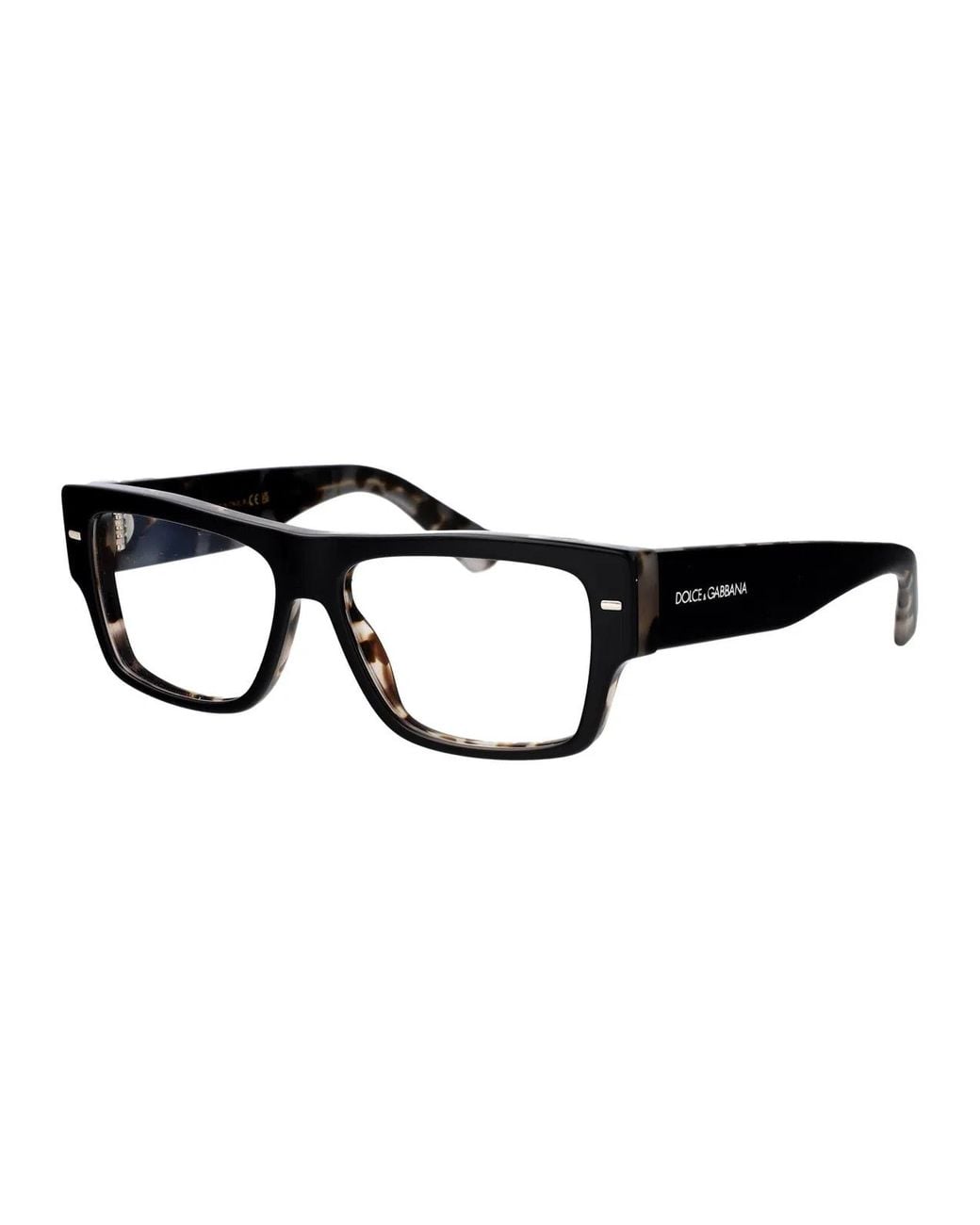 Dolce & Gabbana Black Dolce & Gabbana On Havana Acetate Optical Glasses