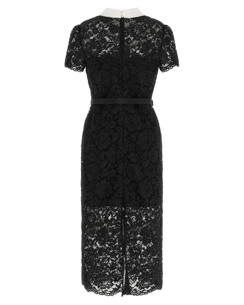 Self-Portrait Black Self Portrait Lace Dress With Collar