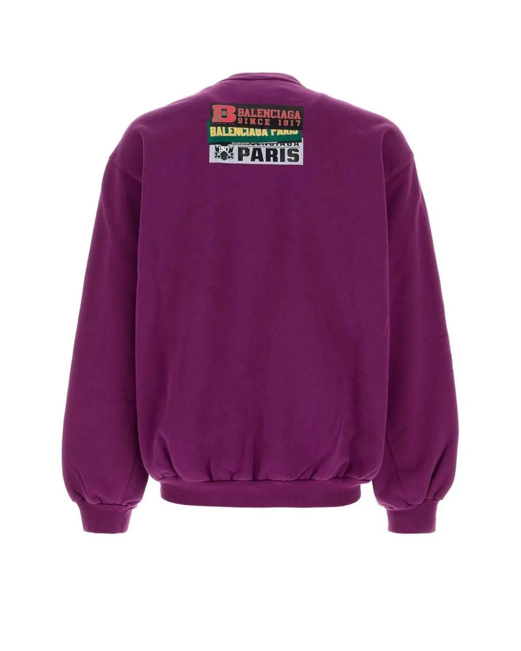 Balenciaga Purple Round Fit Crewneck for men