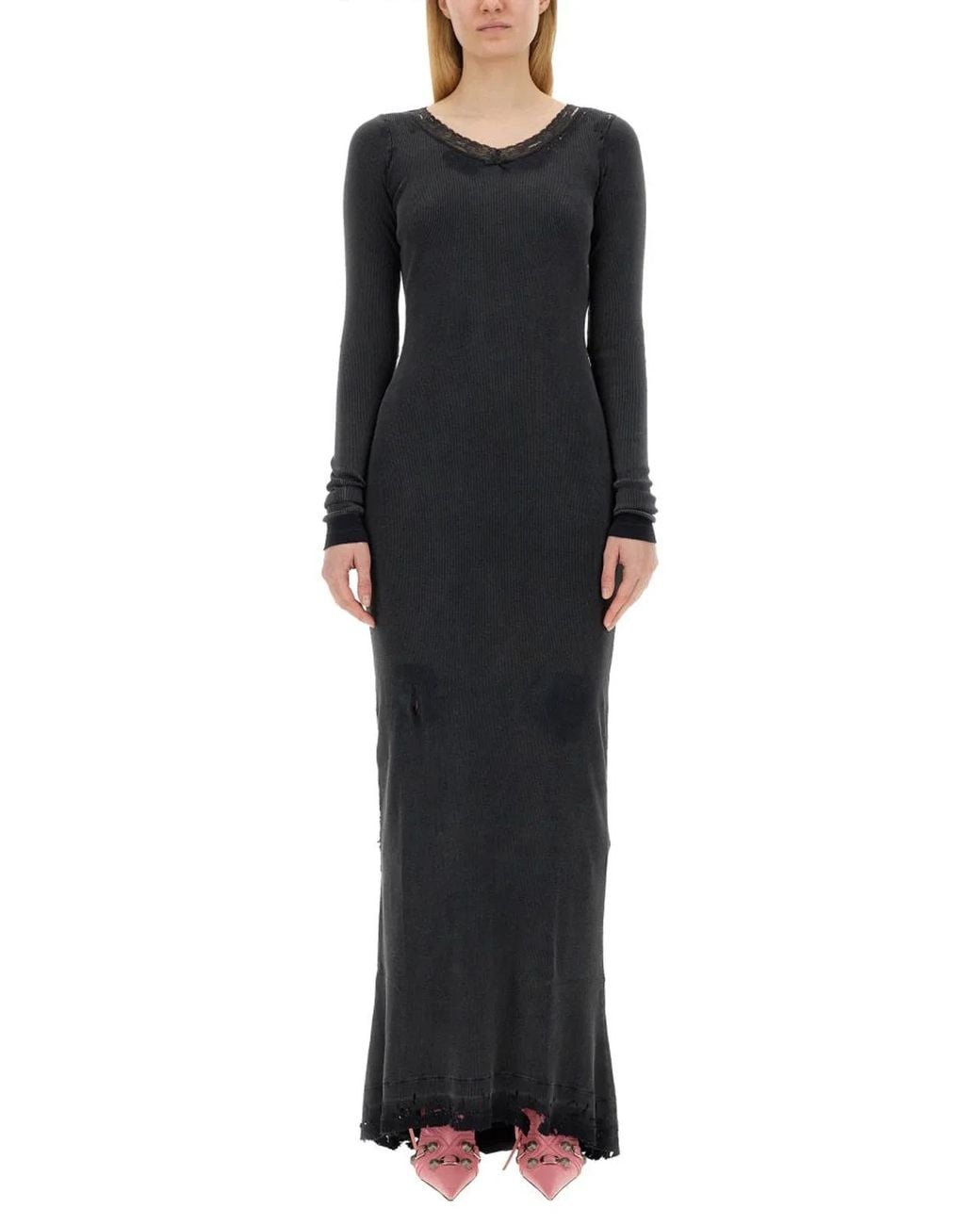 Balenciaga Black Elegant Long Dress